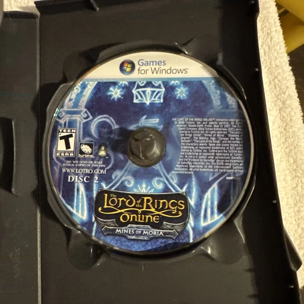 Turbine Lord of the Rings Online Mines of Moria PC DVD Complete Edition Good